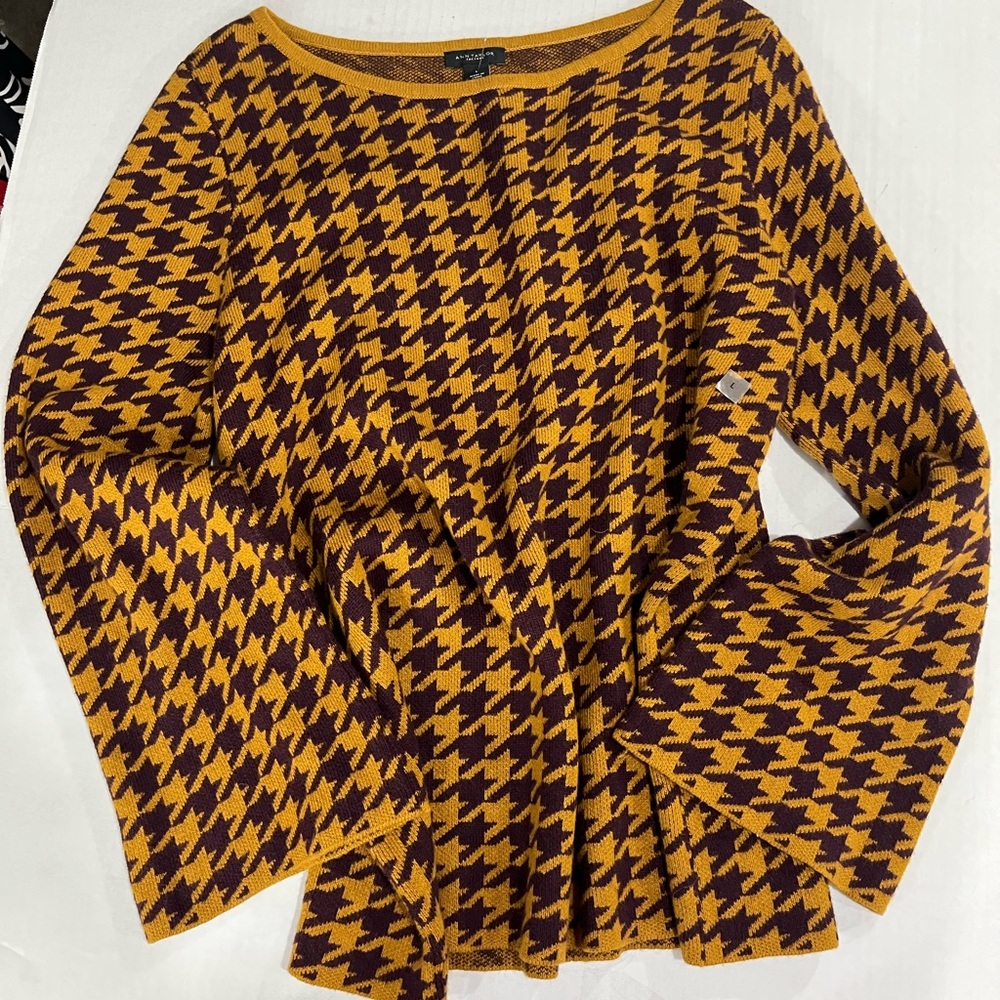 ANN TAYLOR HOUNDSTOOTH SWEATER NEW WITH TAG (365) - Picture 2 of 16